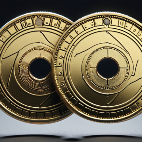 Home 19 ** A qubit visualized as a coin spinning in the air, representing superposition (both heads and tails simultaneously).
**