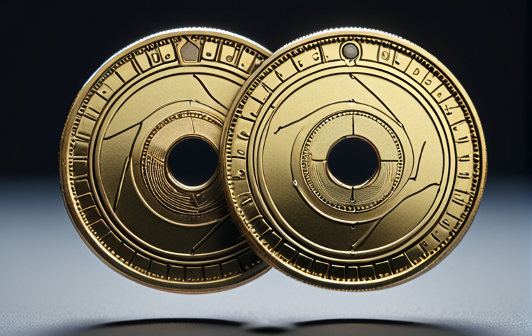 ** A qubit visualized as a coin spinning in the air, representing superposition (both heads and tails simultaneously).
**